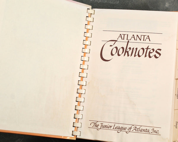 ATLANTA, GEORGIA - Atlanta Cooknotes | 1982 Junior League Cookbook | Bixley Shop