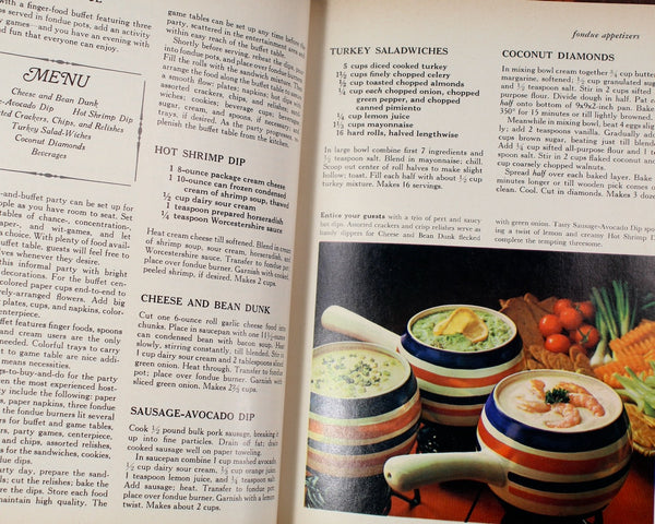 Better Homes & Gardens Cooking Fondu and Tabletop Cooking, 1971 Vintage Cookbook | Mid-Century Cookbook | Bixley Shop