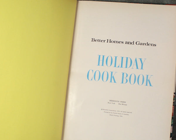 1969 Better Homes & Gardens Holiday Cookbook | Vintage Mid-Century Seasonal Cookbook | Classic American Cooking | Bixley Shop