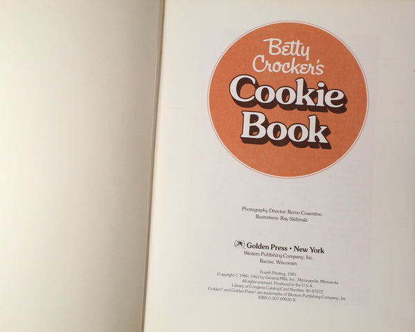 Betty Crocker's Cookie Book, 1980 Vintage Cookbook | Vintage Baking Cookbook | Bixley Shop