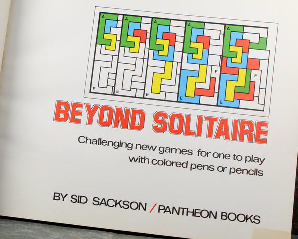 Beyond Solitaire by Sid Sackson | 1976 Puzzle Book | Six One-Player Games