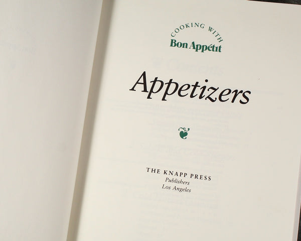 Cooking with Bon Appetit: Appetizer Cookbook | 1982 Vintage Entertaining Cookbook | Vintage Appetizers and Small Plates | Bixley Shop