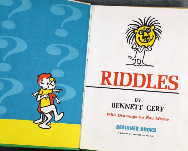 Book of Riddles and More Riddles by Bennett Nerf | 1960/ 1961 | Vintage Children's Riddle Books | Illustrated by Roy McKie