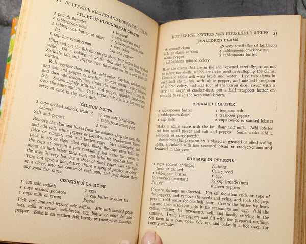 The Butterick Book of Recipes & Household Helps by the Butterick Publishing Company | 1927 Vintage Home Economics Cookbook and Textbook