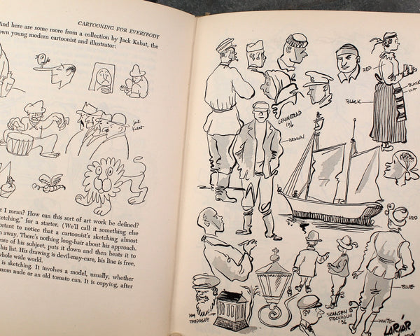 Cartooning for Everybody Written & Illustrated by Lawrence Lariar | 1941 Cartoon Instruction Book | Bixley Shop