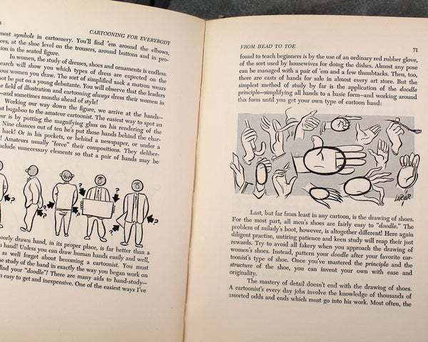 Cartooning for Everybody Written & Illustrated by Lawrence Lariar | 1941 Cartoon Instruction Book | Bixley Shop