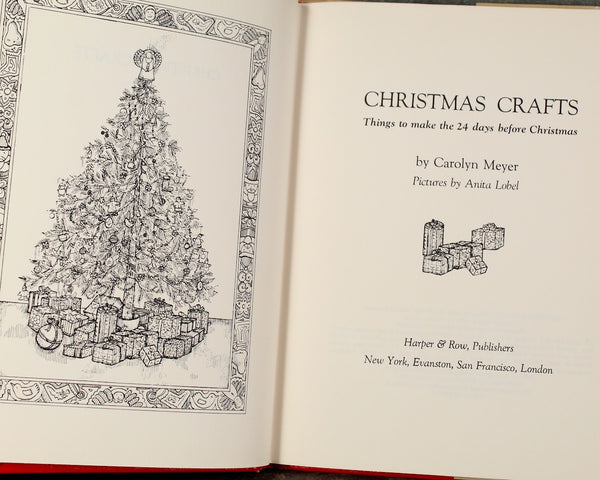 Christmas Crafts by Carolyn Meyer | 1974 FIRST EDITION | Vintage Crafting Book | Holiday Crafting | Bixley Shop