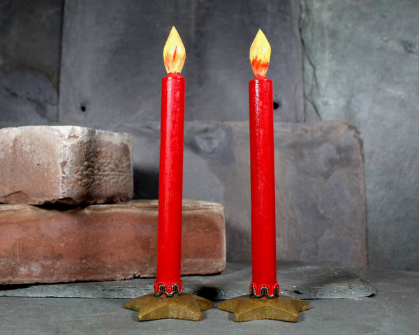 Wooden Christmas Candle Decorations | Set of 2 | Bixley Shop