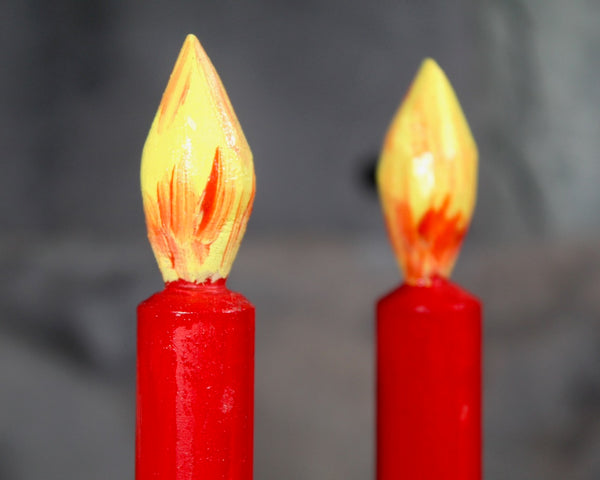 Wooden Christmas Candle Decorations | Set of 2 | Bixley Shop