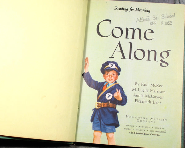 Come Along | 1949 Vintage Reading Textbook | Reading for Meaning Series by Houghton Mifflin | Bixley Shop