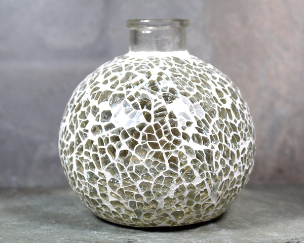 Crackle Glass Bud Vase | Mosaic Glass Vase | Bixley Shop