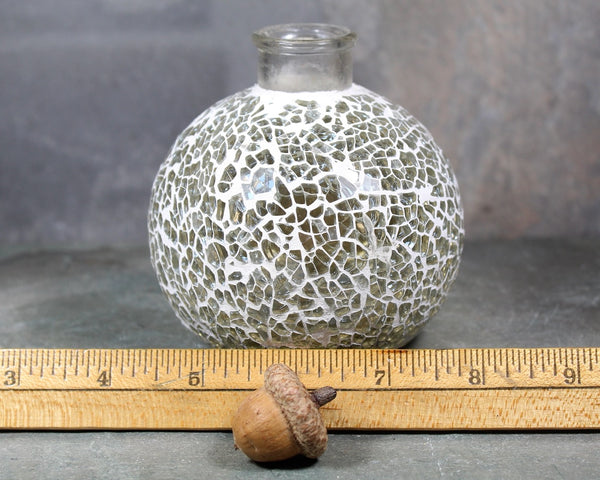 Crackle Glass Bud Vase | Mosaic Glass Vase | Bixley Shop