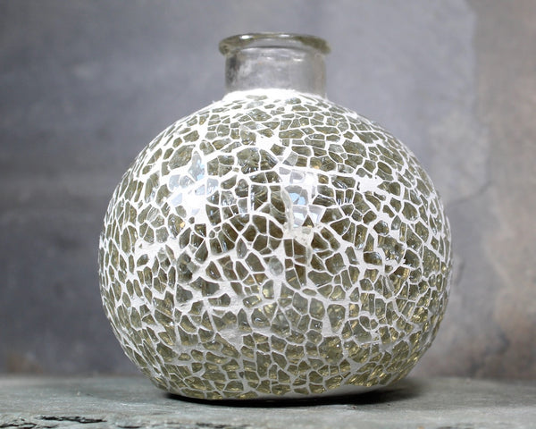 Crackle Glass Bud Vase | Mosaic Glass Vase | Bixley Shop