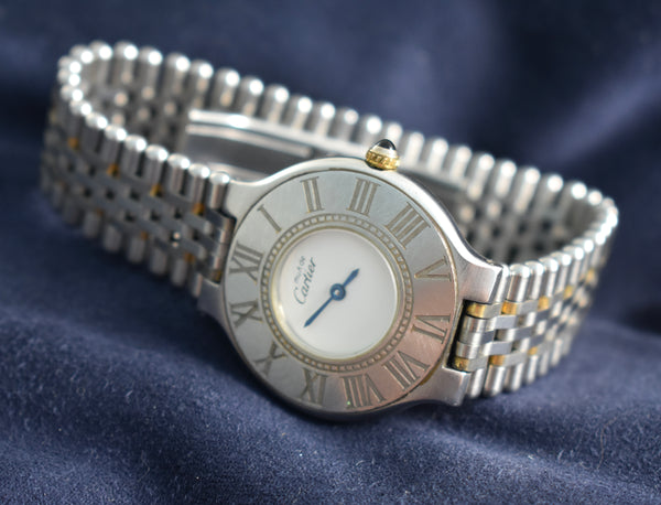 Cartier Must de Cartier 21 Silver Dial Quartz Vintage Women's Watch | Authentic Cartier Vintage Timepiece | Bixley Shop