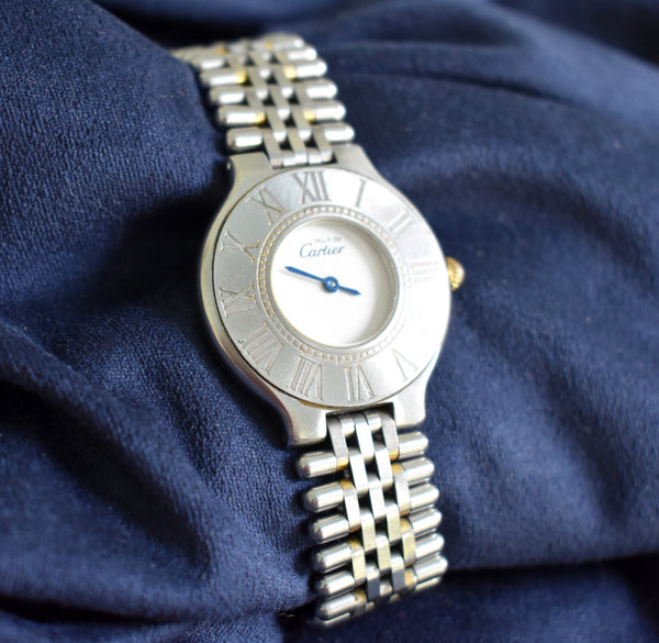 Cartier Must de Cartier 21 Silver Dial Quartz Vintage Women's Watch | Authentic Cartier Vintage Timepiece | Bixley Shop