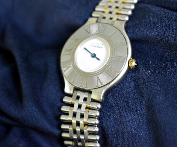Cartier Must de Cartier 21 Silver Dial Quartz Vintage Women's Watch | Authentic Cartier Vintage Timepiece | Bixley Shop