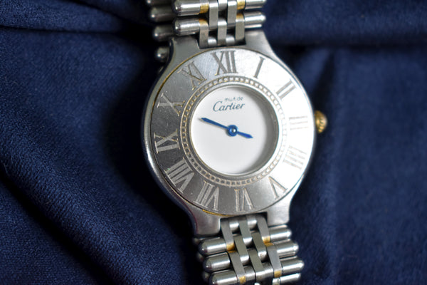 Cartier Must de Cartier 21 Silver Dial Quartz Vintage Women's Watch | Authentic Cartier Vintage Timepiece | Bixley Shop