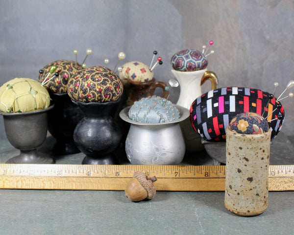 Dark Academia Upcycled Pin Cushions | Classic Dark Academia Vintage Pin Cushions | Your Choice | Hand-Crafted by Bixley Shop