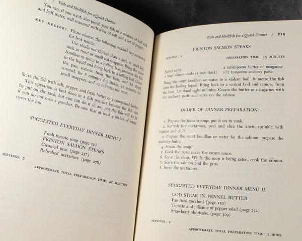 Dinner Against the Clock by Madeleine Kamman | 1973 FIRST EDITION | Vintage Time-Saving Cookbook | Bixley Shop