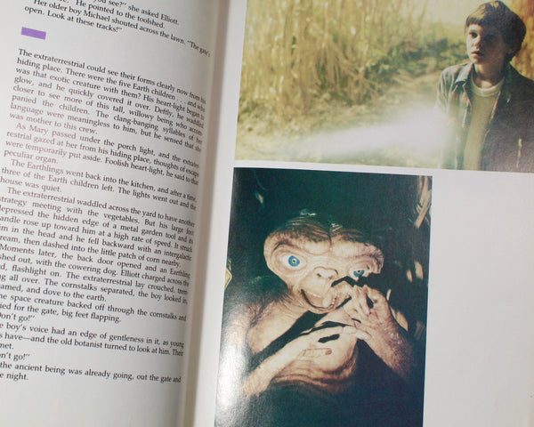 ET The Extraterrestrial Storybook by William Kotzwinkle | 1982 Movie Children's Book | E.T. Movie Photography | Bixley Shop