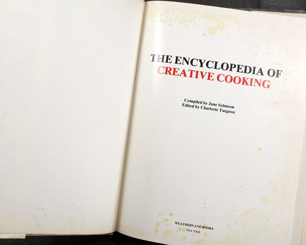 Encyclopedia of Creative Cooking by Charlotte Turgeon | 1980 Vintage Kitchen Bible | Bixley Shop