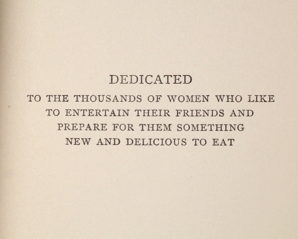 For Luncheon and Supper Guests by Alice Bradley | 1923 Miss Farmer's Cooking School Cookbook | Antique Cookbook | Bixley Shop