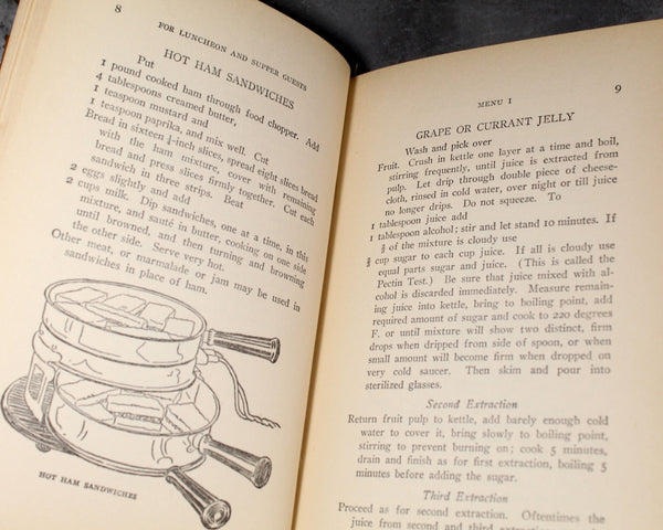 For Luncheon and Supper Guests by Alice Bradley | 1923 Miss Farmer's Cooking School Cookbook | Antique Cookbook | Bixley Shop