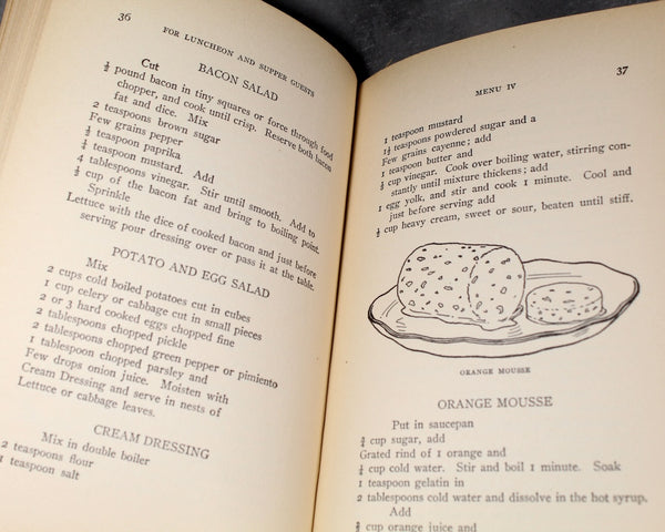 For Luncheon and Supper Guests by Alice Bradley | 1923 Miss Farmer's Cooking School Cookbook | Antique Cookbook | Bixley Shop