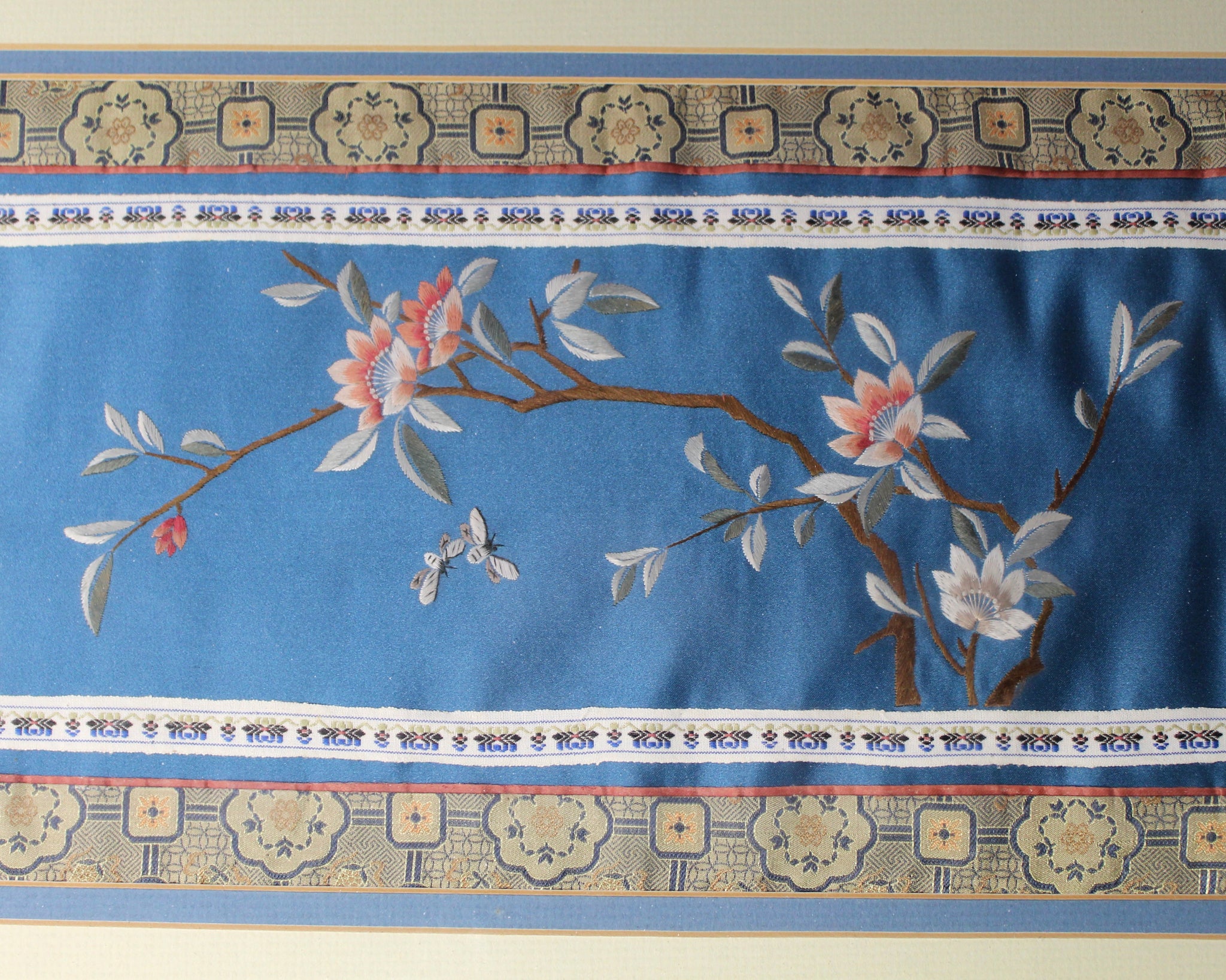 Set of 2 Gorgeous Framed Japanese Silk Embroidery | Vintage Silk