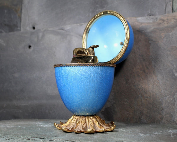 RARE! Gorgeous Paris Blue Guilloche Enamel Evans, Trinket Dish & Lid for Smaller | Bixley Shop