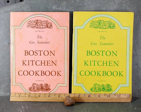 Gus Saunders Boston Kitchen Cookbooks | Set of 2) | 1960s Boston Radio Show Cookbooks | Bixley Shop