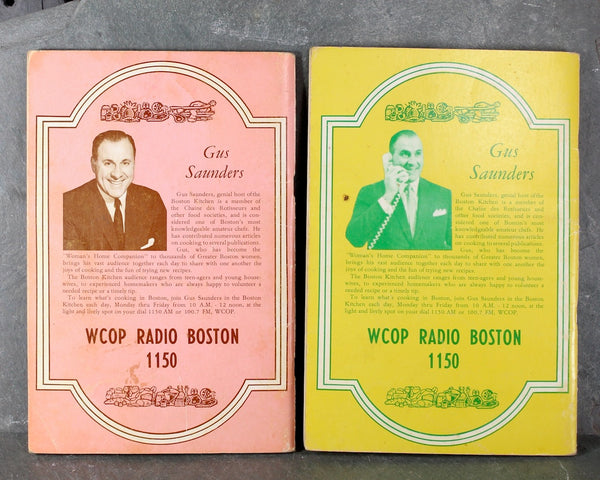 Gus Saunders Boston Kitchen Cookbooks | Set of 2) | 1960s Boston Radio Show Cookbooks | Bixley Shop