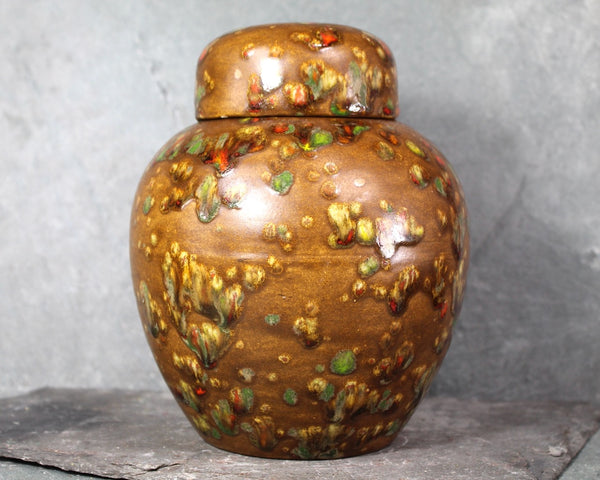 Hand Glazed Urn & Ginger Jar | 1970s Ceramic Storage Set | Large and Small Ginger Jars | Purchase Separately or as Pair | Bixley Shop