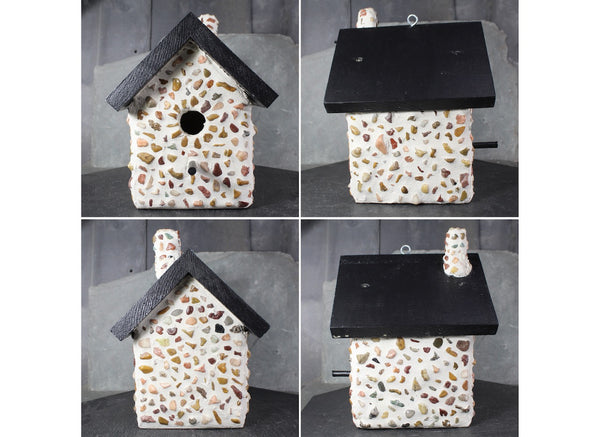 Hand-Crafted Birdhouse "Meadowlark Cottage" - Hand-crafted Birdhouse from vintage wooden frame | Natural Birdhouse | Bixley Shop