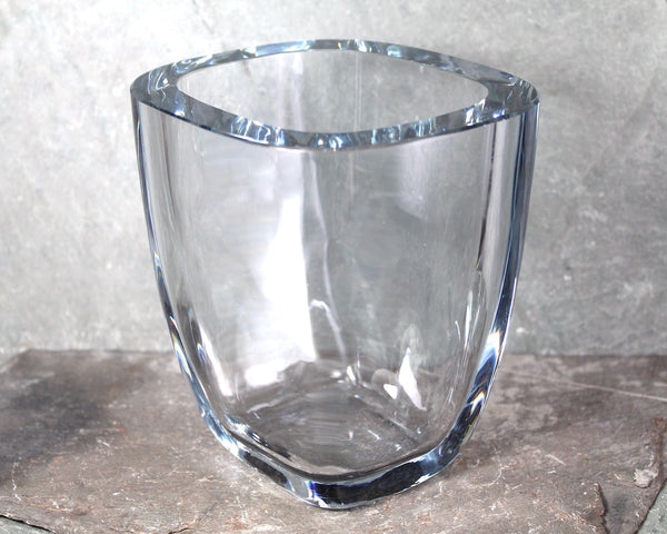 Stromberg (Strombergshyttan) Heavy Leaded Glass Vase from Sweden | Sleek, Modern Scandinavian Vase | Bixley Shop