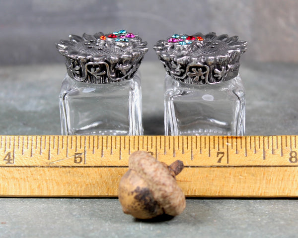 Honey Bee Salt and Pepper Shakers | Mary Demarco Small Shakers with Swarovski Crystals | Pewter Topped Shakers | Bixley Shop