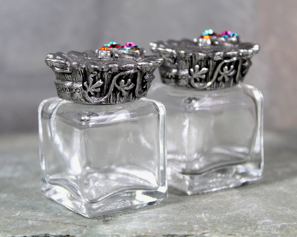 Honey Bee Salt and Pepper Shakers | Mary Demarco Small Shakers with Swarovski Crystals | Pewter Topped Shakers | Bixley Shop