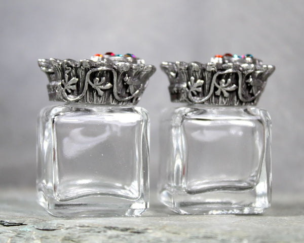 Honey Bee Salt and Pepper Shakers | Mary Demarco Small Shakers with Swarovski Crystals | Pewter Topped Shakers | Bixley Shop