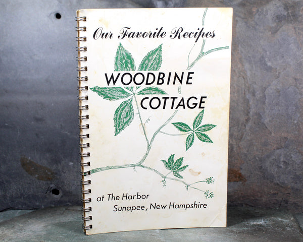 Sunapee, New Hampshire - Woodbine Cottage Cookbook, 10th Edition, 1981 - Vintage Restaurant Cookbook | Bixley Shop