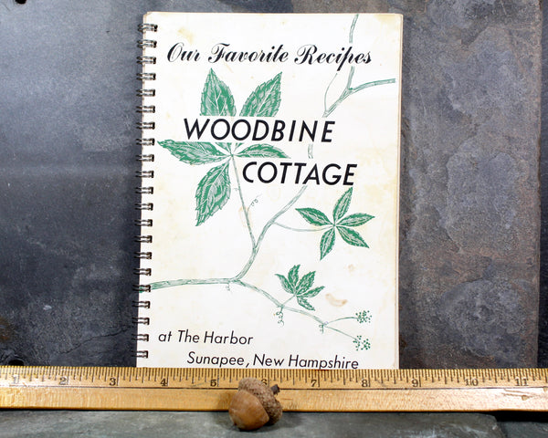 Sunapee, New Hampshire - Woodbine Cottage Cookbook, 10th Edition, 1981 - Vintage Restaurant Cookbook | Bixley Shop