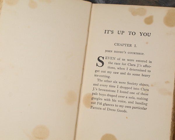 It's Up to You by Hugh McHugh | 1902 FIRST EDITION | Antique John Henry Stories | Bixley Shop