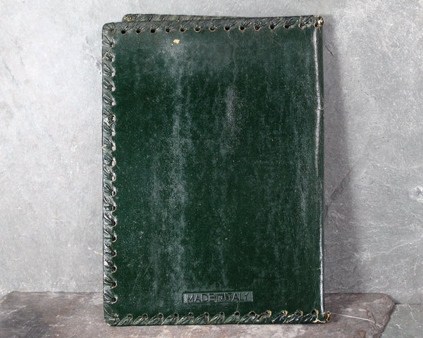 Italian Leather Book Cover | Embossed Leather Notebook Cover 8" x 5.5" | Bixley Shop