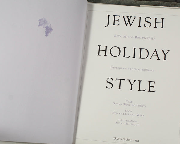 Jewish Holiday Style by Rita Milos Brownstein | Style Guide & Cookbook for Jewish Holidays | Bixley Shop