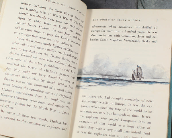 The Voyages of Henry Hudson by Eugene Rachlis | 1962 Landmark Book by Random House | FIRST EDITION | Children's History Book