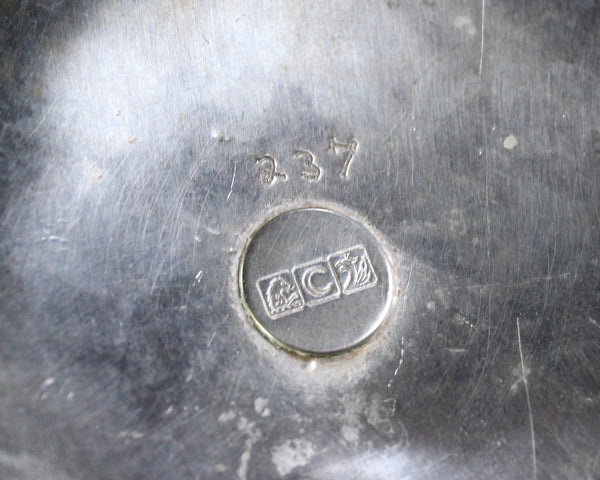 Large Silver Candelabra - 5 Candle | 4 Arm Silverplate Candelabra Rocco Style | Crescent Silver Company | Holiday Table Decor | Bixley Shop