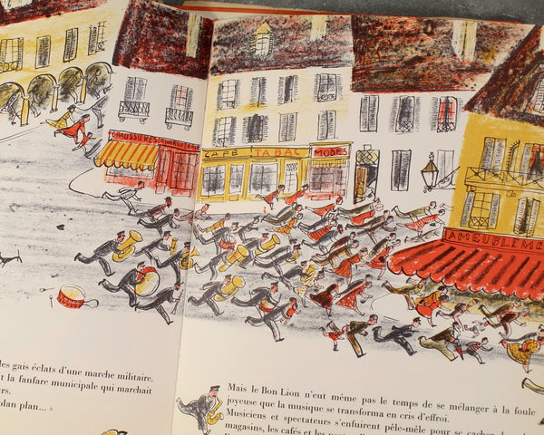 RARE! Le Bon Lion (The Good Lion) | 1954 FRENCH Children's Picture Book | Gorgeous Mid-Century Children's Book Art