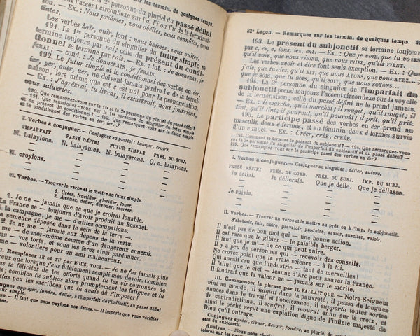 RARE! Lessons in the French Language (Lecons de Langue Francaise) | Antique Schoolbook late 1800s/early 1900s | French Schoolbook