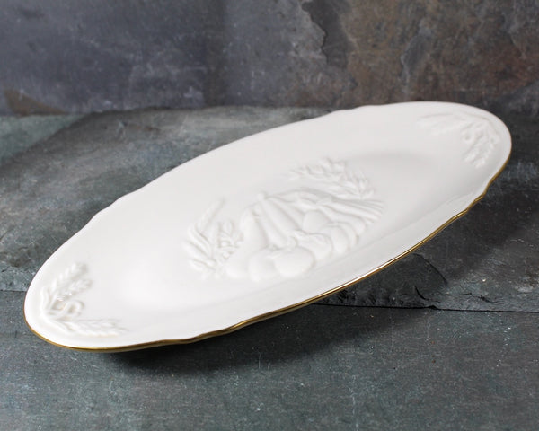 Lenox China Harvest Condiment Dish | 24K Gold Trim | Vintage Lenox Serving Dish | Thanksgiving Table | Bixley Shop