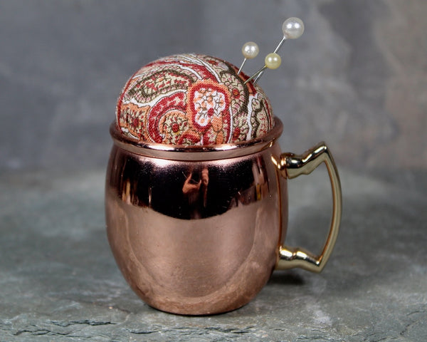 Light Academia Upcycled Pin Cushions | Copper and Brass Vintage Pin Cushions | Your Choice | Hand-Crafted by Bixley Shop