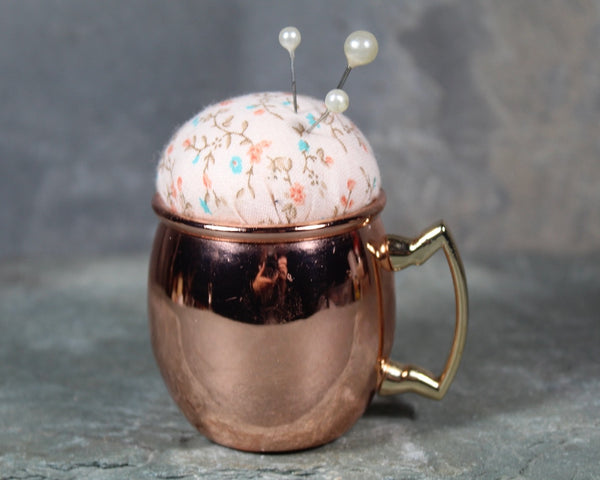 Light Academia Upcycled Pin Cushions | Copper and Brass Vintage Pin Cushions | Your Choice | Hand-Crafted by Bixley Shop